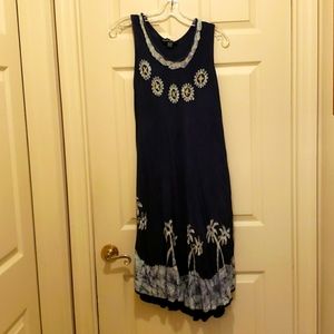 Double Decker,  Rayon Palm Tree 🌴 SunDress / Swimsuit Cover up. One Size